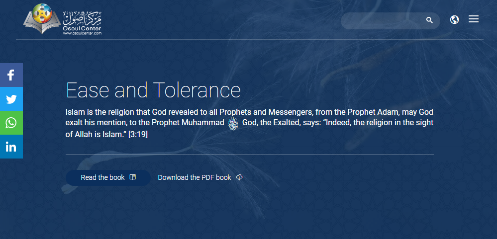 Ease and Tolerance  in Islam